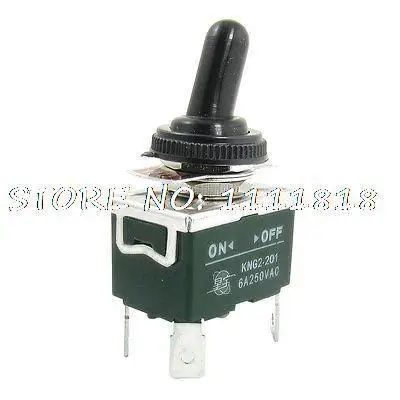 

6A/250VAC ON/OFF 2 Position DPST 4 Terminals Toggle Switch w Waterproof Cap