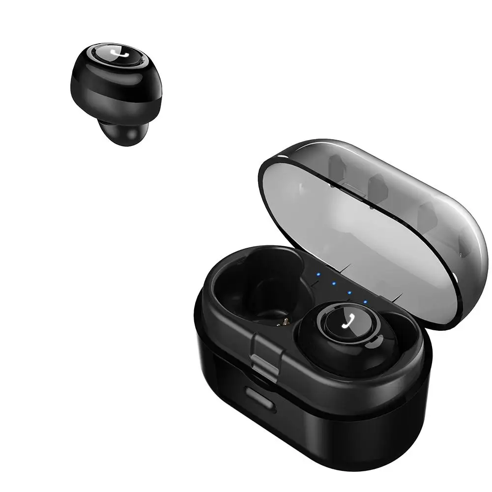 Studyset TWS Bluetooth наушники 5,0 Mini True беспроводные наушники стерео Бас bluetooth-гарнитура с зарядным устройством - Цвет: black