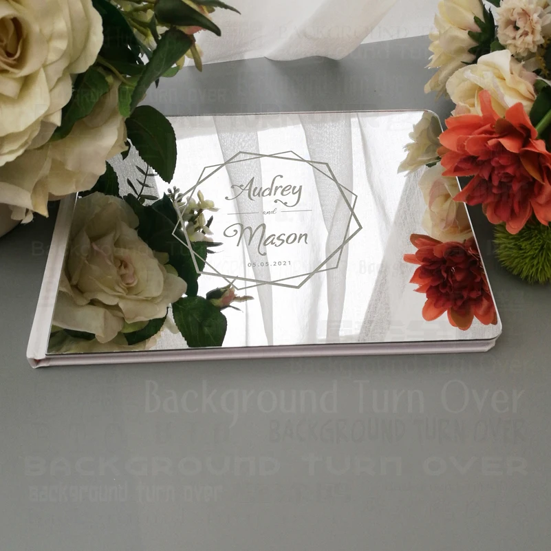 Wedding Personalized Signature Decor Names Date Gifts Guest Book Rustic Alternative Guestbook Blank G041
