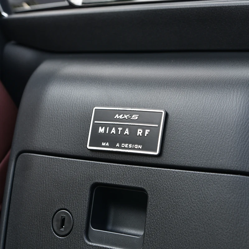 알루미늄 3D 스티커 디자인 로고 자동차 수리 액세서리 인테리어 장식 Mazda MX5 RF ND 용 금속 스티커를 부담없이 붙여 넣습니다.