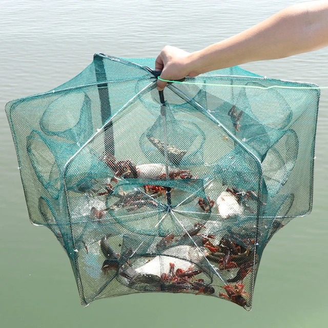 Mesh for Fishing Net/Tackle/Cage Folding Crayfish Catcher Casting