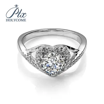 

Wholesale price fancy white color 1ct round cut heart shape 100% silverсерьги сережкикольцобраслетkolczyki брелок браслетысерьги