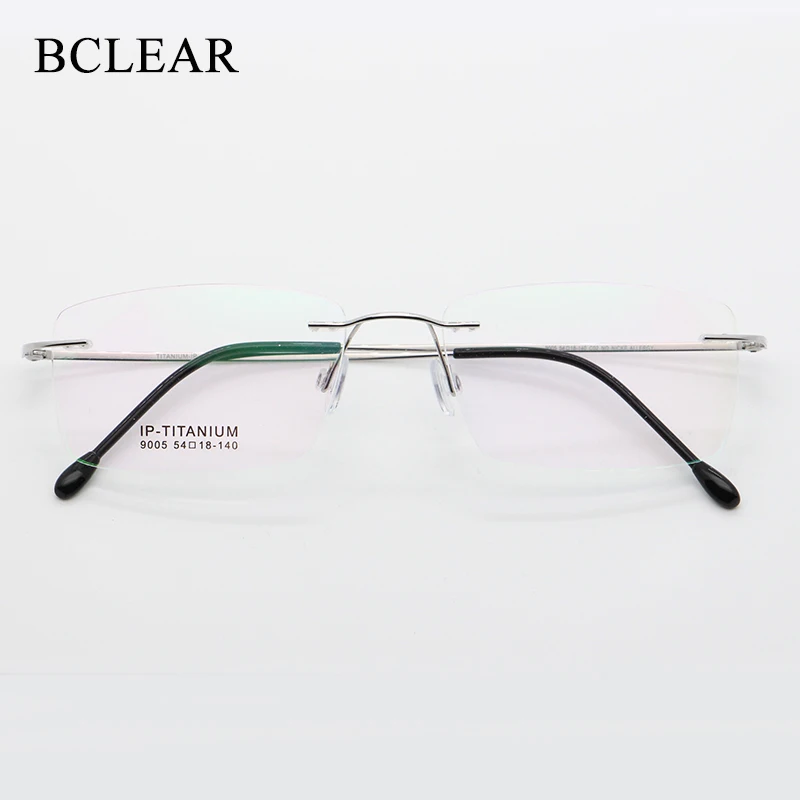 KLAR Randlose Brillen Rahmen Männer Myopie Optische Brillen Rahmen Männlich Klar Luxuyr Marke High End Koreanische Brille