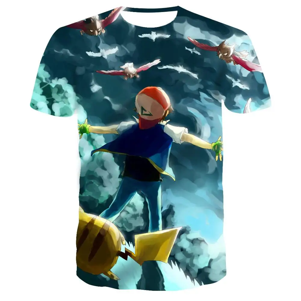 3D футболка с покемоном Пикачу для мужчин, camiseta, футболки с покемоном, футболка с покемоном, летние повседневные футболки, топы, одежда с рисунком из аниме, Прямая поставка