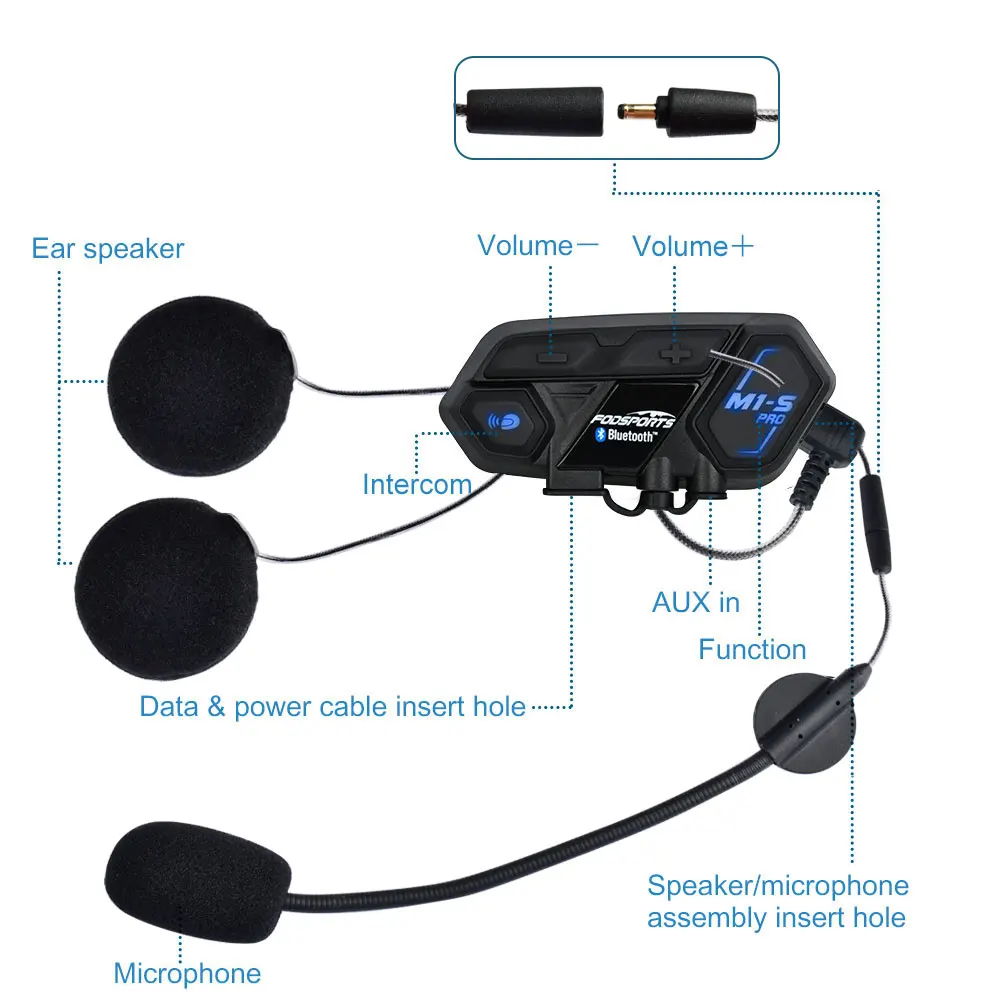 Переговорное устройство для мотоциклетного шлема 2 шт. 2000 м|bluetooth intercom headset|intercom