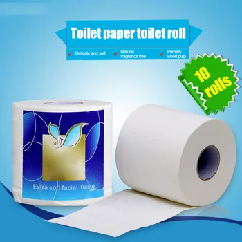 

10 Rolls Toilet Paper Household 4 Layers Tissue Soft Skin-Friendly for Bathroom New UYT Shop