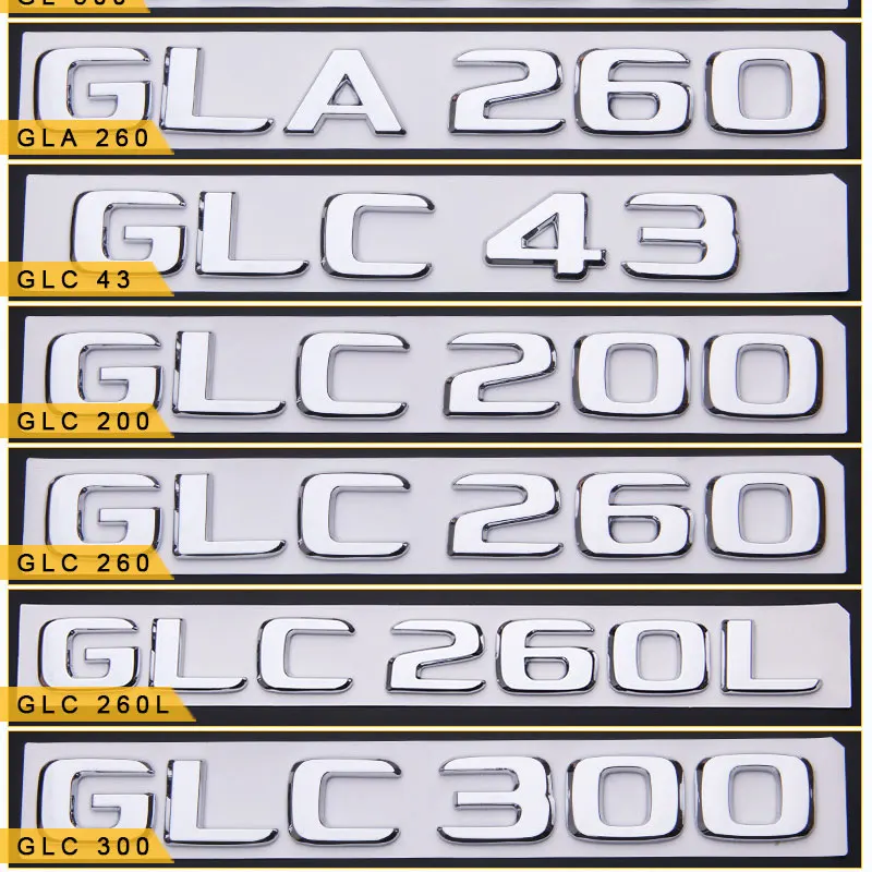 Хромовая эмблема с буквенным номером для Mercedes Benz A C E S CLA CLE CLS GLA GLC GLE GLS новейшая