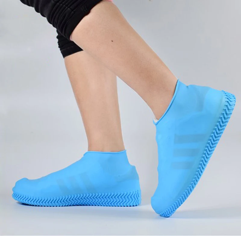 

Non-Slip Shoes Covers Reusable Silicone Insole Waterproof Rainproof Cycling Elastic Overshoes Rain Boots Cover Washable Outdoor