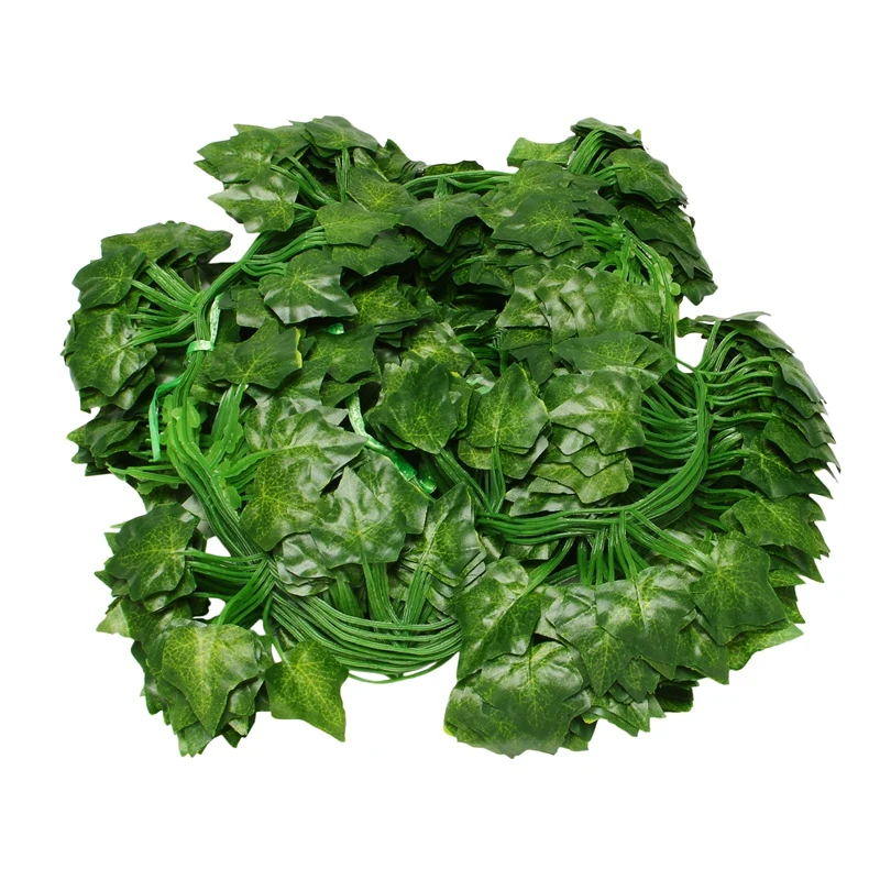 12 Packs of Artificial Ivy Leaf Plant Vine Hanging Wreath Fake Bougainvillea Home Garden Office Wall Decoration Green | Игрушки и хобби