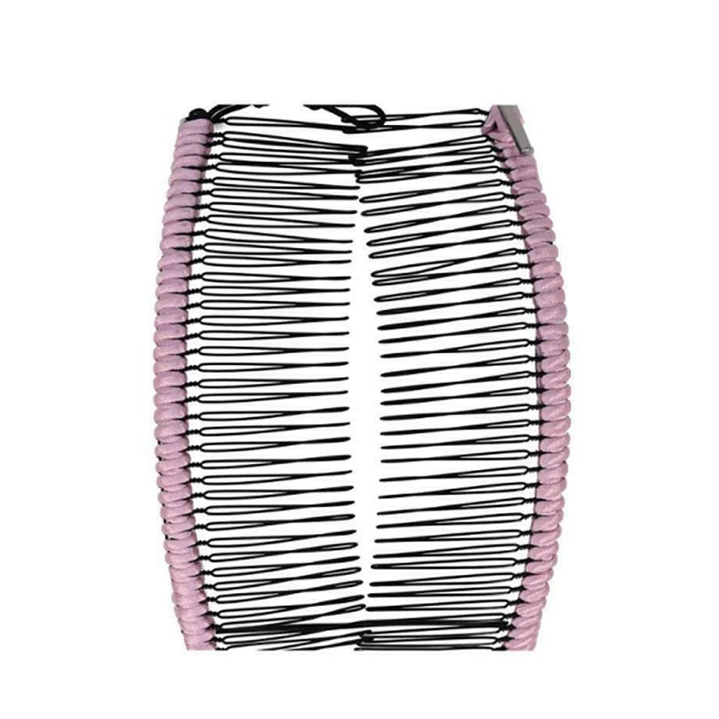 Pink Винтажная модная заколка для волос в форме банана аксессуар для волос растягивающийся гребень банан для девочек - Цвет: Pink