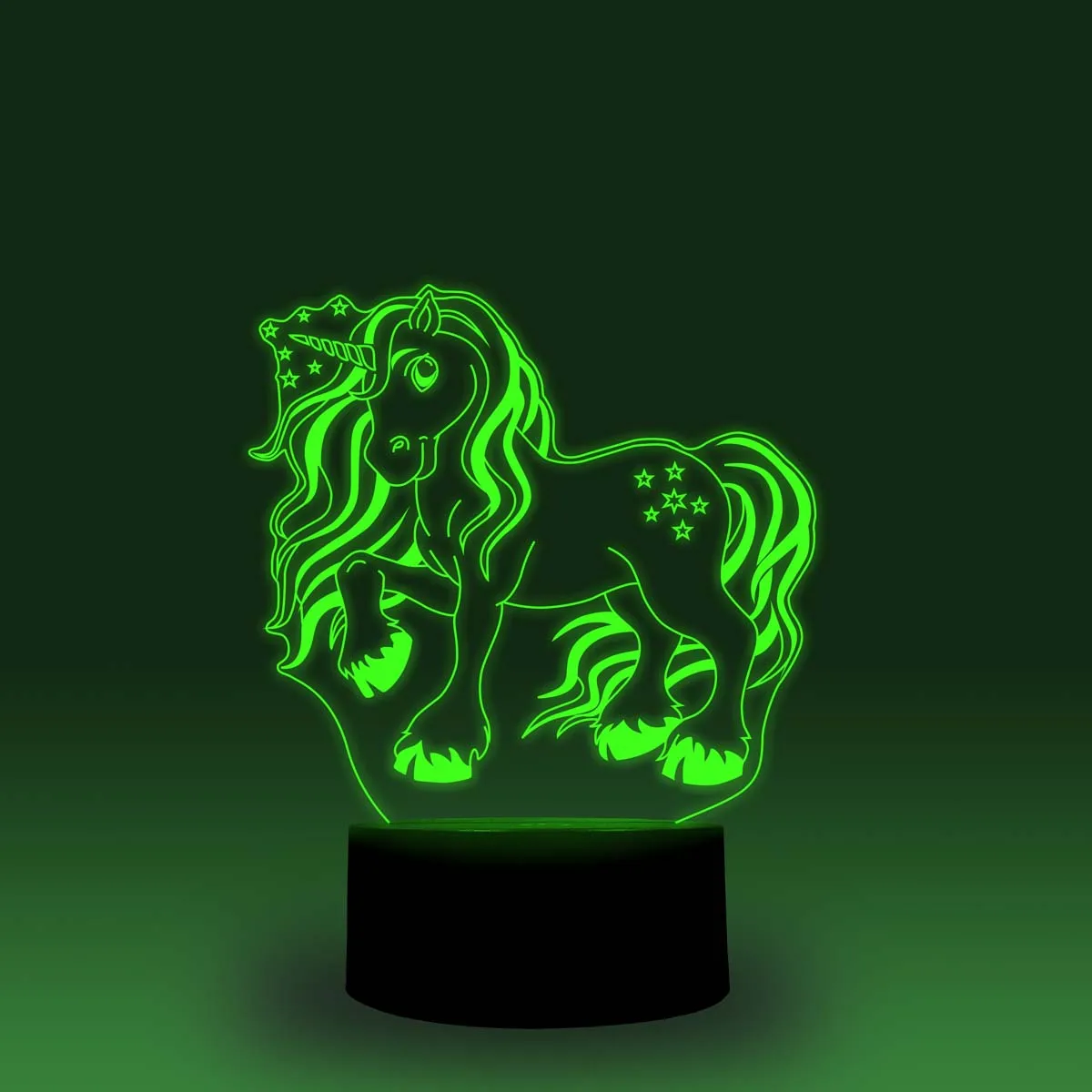NiteApps дети милый Единорог 3D RGB светодиодный ночник настольная лампа Иллюзия подарок на день рождения приложение/сенсорное управление