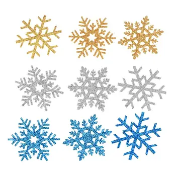 

200PCS Snowflake Christmas Decorations for Home Baby Girls Hair Accessories DIY Headwear No Hairclip Barrette For Baby