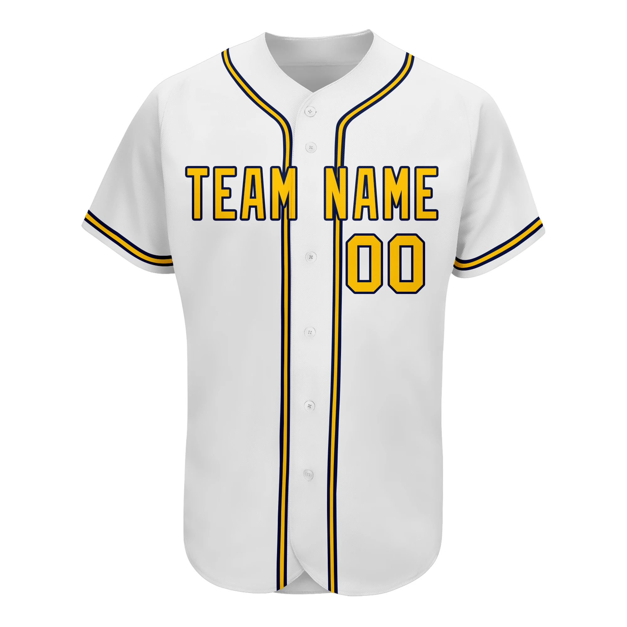 Custom White Baseball Jersey Printing Name Number Casual Street Big