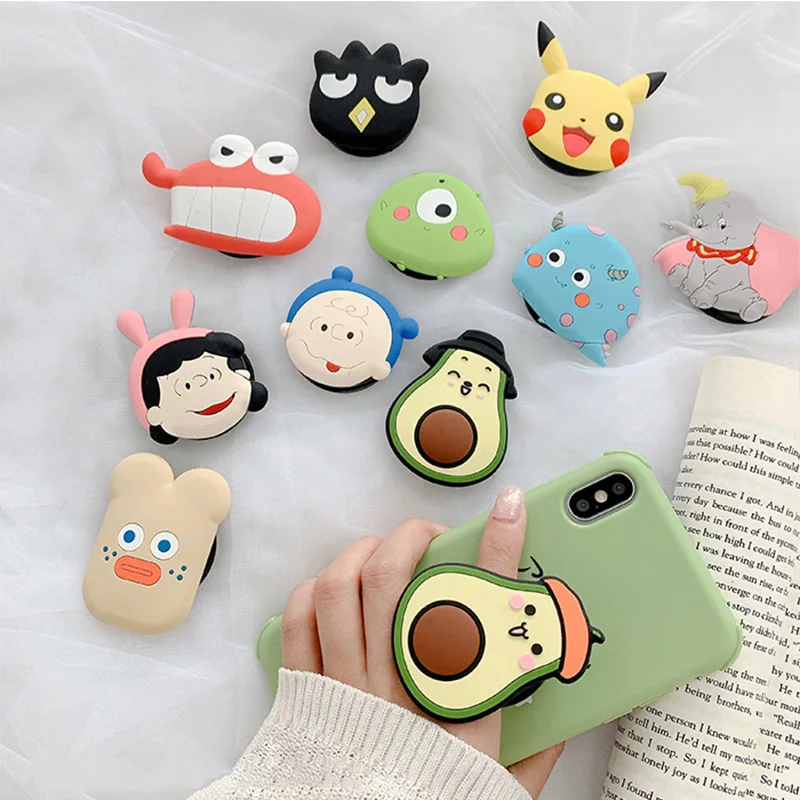 

Cute Cartoon Folding stand For Mobile phone Holder for iPhone X 8 7 Plus for Samsung For Huawei Phone Case Animal Grip Kichstand