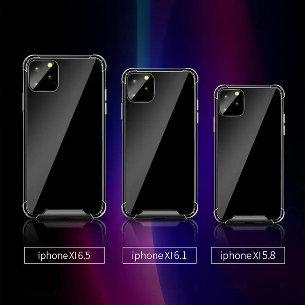 Чехол с защитой от царапин для IPhone11 XI Pro Max 5,8/6,1/6,5 Прозрачный мобильный телефон чехол HD прозрачный супер тонкий Fit TPU