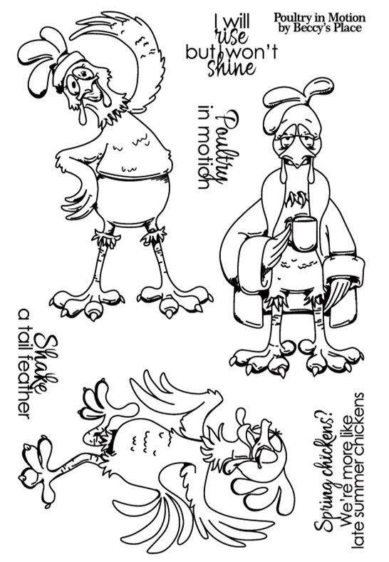 CLEAR STAMP funny chicken DIY Scrapbook Card album paper craft silicon rubber roller transparent stamps 1026S