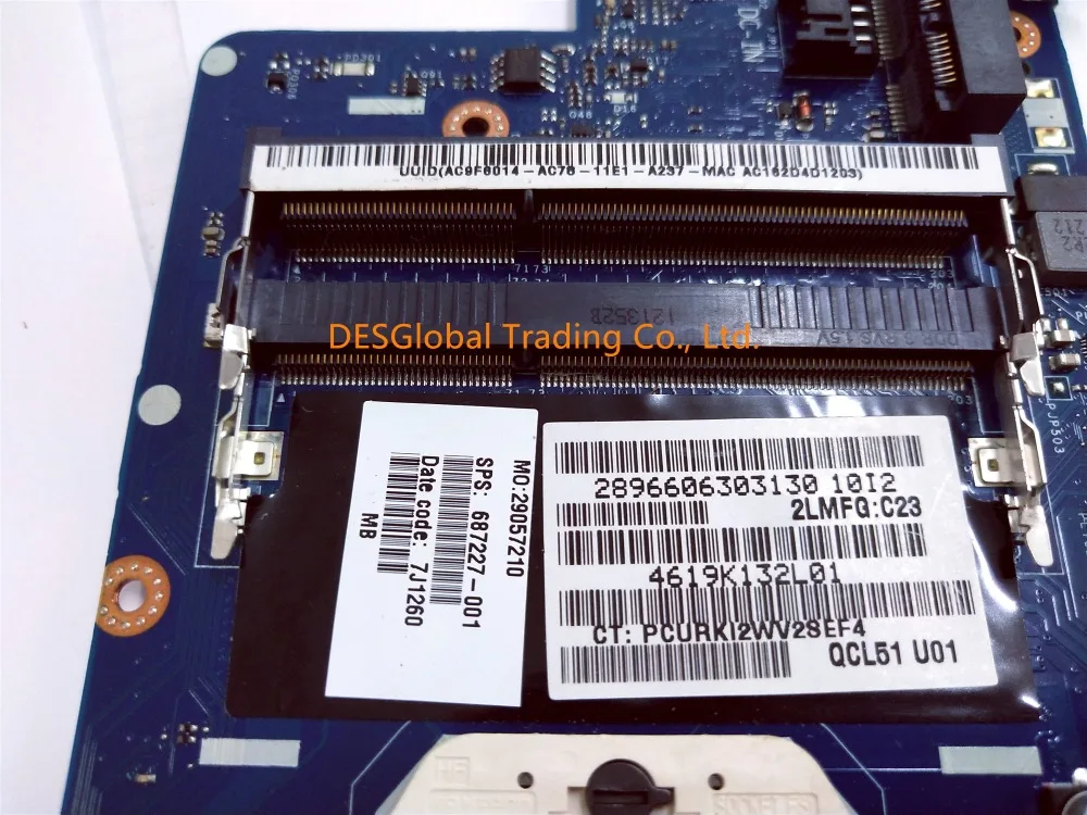 687227-501 Материнская плата для HP Pavilion M6 M6-1000 Материнская плата ноутбука QCL51 LA-8715P 2LMFG полностью протестирована