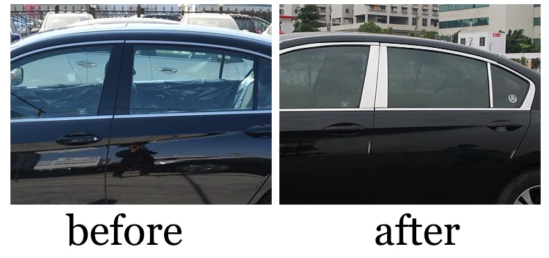 Нержавеющая сталь окна автомобиля планки для honda accord 9th accord