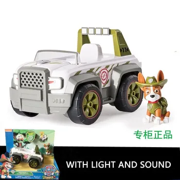 

Genuine Paw Patrol Jungle Rescue, Tracker's Jungle Cruiser, pull back Vehicle and Figure with sound, bigger size