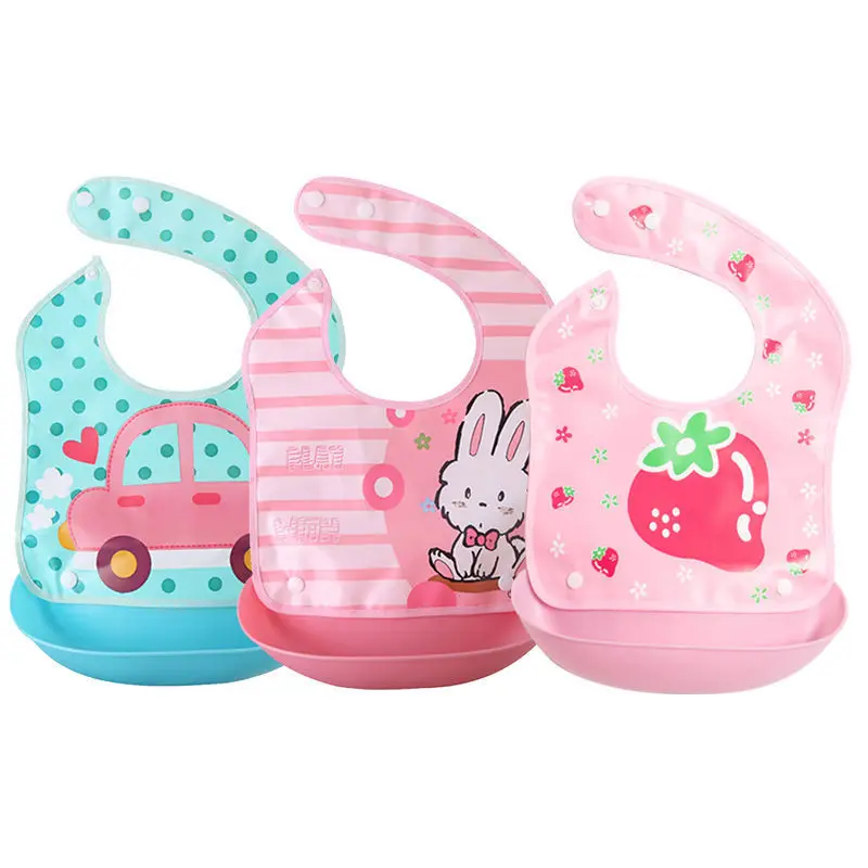 2020 New Snap Button Adjustment Baby Bib Waterproof Rice Pocket Eating Saliva Towel Removable | Детская одежда и обувь