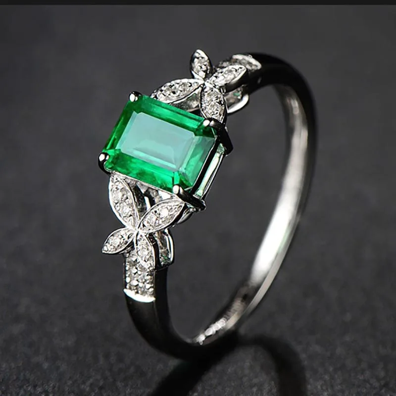Bague Ringen кольца для женщин серебро 925 ювелирные изделия прямоугольник Циркон Бабочка цветные драгоценные камни женское Открытое кольцо праздничный подарок