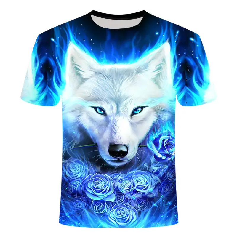 2020 Magic Galaxy Wolf Hoodie Men's And Women's Fashion T-shirt T-shirt ...