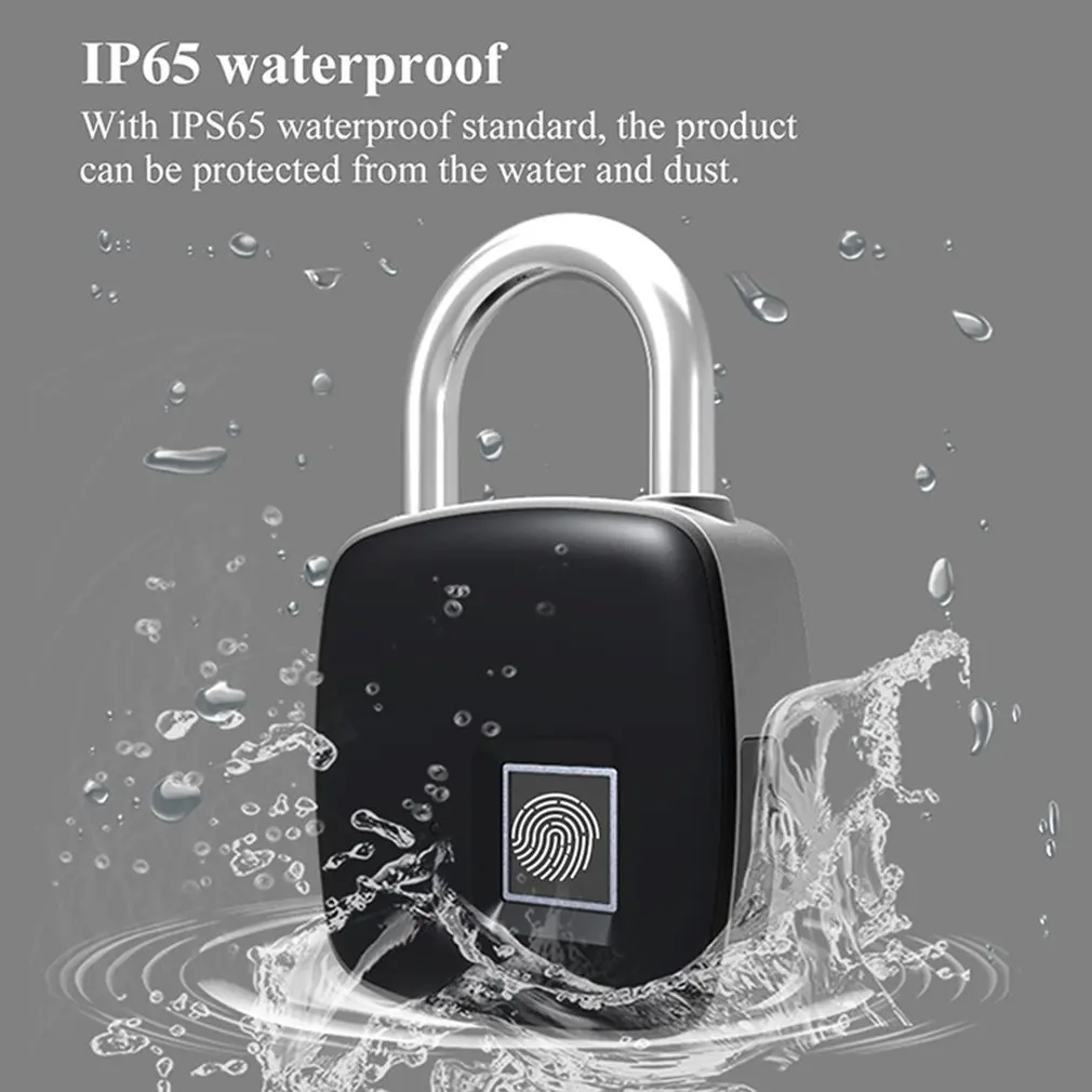 

Smart Lock Keyless Fingerprint Lock IP65 Waterproof cerradura inteligente Anti-Theft Security Padlock Door Luggage Case Lock