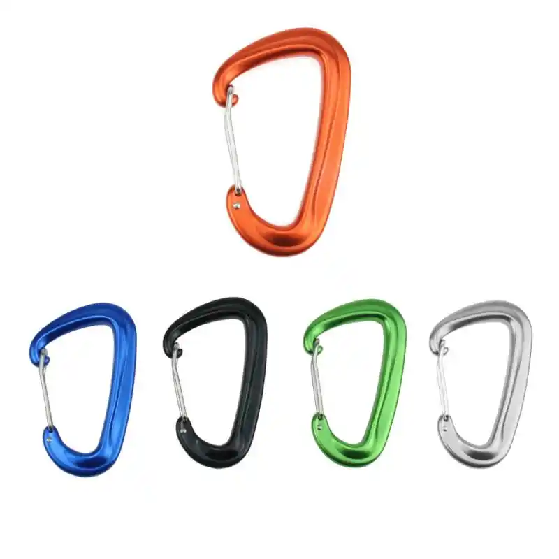 5pcs Clips Hooks Mountaineering Buckle Camping Keyring Bag Buckles Carabiner