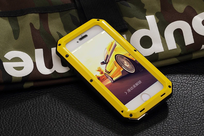 Роскошный противоударный защитный чехол для телефона Doom s для iPhone X, XR, XS, Max, 8, 7, 6, 6s Plus, 5, 5S, 5C, SE, чехол, стеклянная пленка, водонепроницаемая металлическая пленка