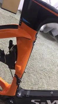 

Free shipping orange black road bike frame+ v brakes+handlebar+frok+ seatpost s-w bicycle frame made in taiwan 49/52/54/56/58cm
