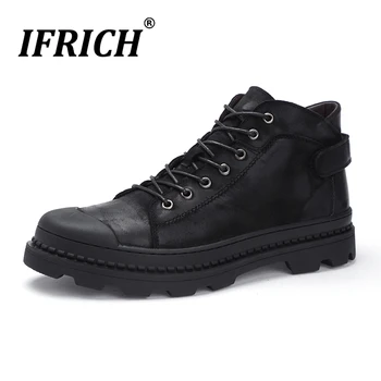 

2019 Hot Sale Men Working Boots Anti-Slippery Tactical Shoe Men Wearable Military Boots For Men Genuine Leather Cowboy Boot Mens