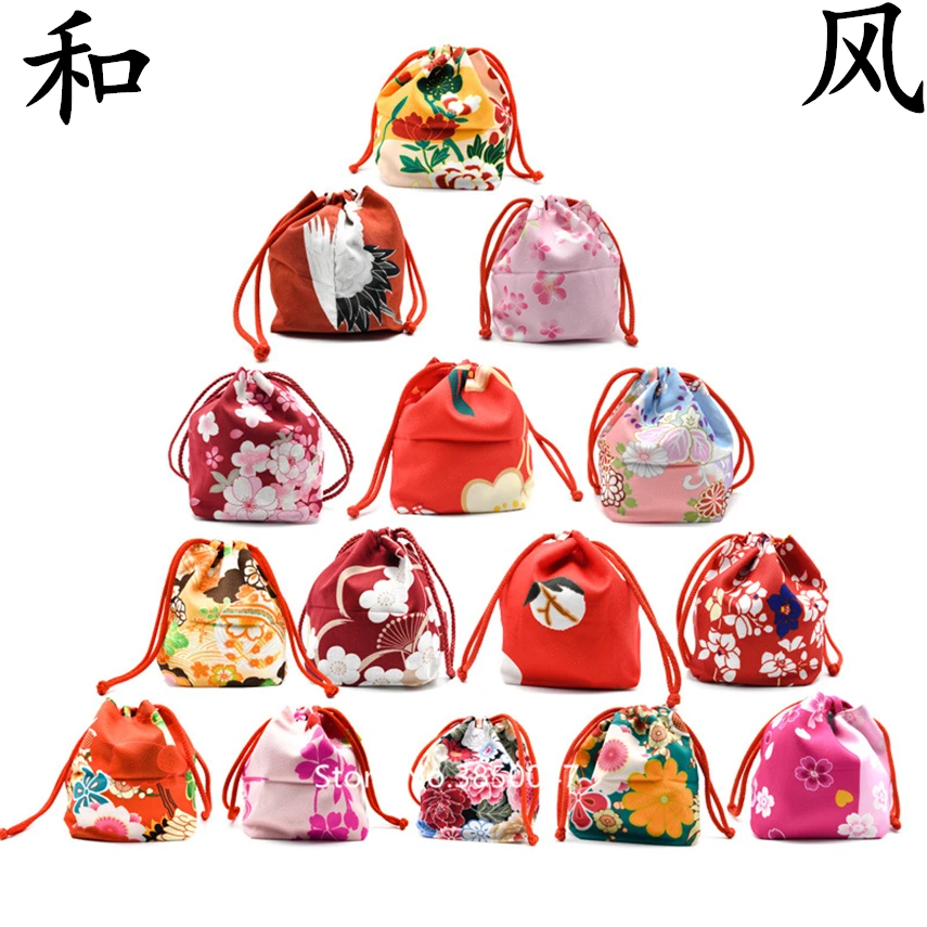 Женская сумка кимоно в японском стиле Yukata Kawaii винтажная с цветочным принтом Haori