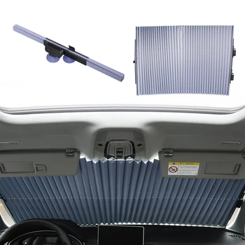 

Retractable Car Windshield Sun Shade Visor UV Protection Window Block Cover ABS & Aluminum Foil Material Car Accessory