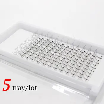 

5 trays 12 lines Premade Russian Volume Fans 5d Mink Eyelashes Long Stem Lash Pre made Eyelash Extensions Supplies