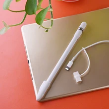 Держатель крышки+ крышка наконечника+ адаптер Lightning Кабель трос комплект из 3 предметов для Apple Pencil