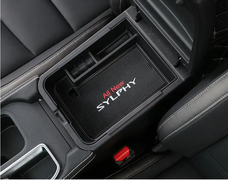 Car armrest box storage box storage finishing multi-storage space box for Nissan Sylphy 14 New