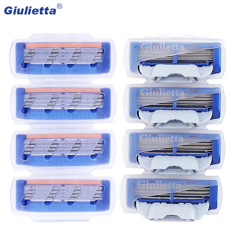 Giulietta-8pcs-lot-Shaving-Razor-Blade-For-Men-Manual-4-Layer-Stainless-Steel-Shaver-Blades-Head (2)