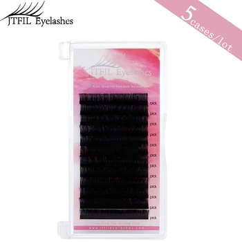 

False Eyelashes Individual Eyelash Extension Color Fake Eye Lashes Mink Eyelash Extension 100% real black JTFIL