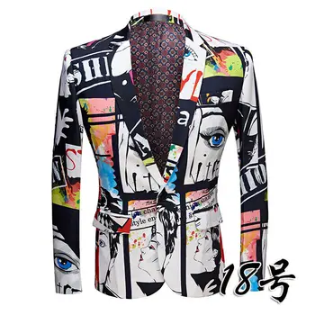 

Mens Suits Blazer Floral Print Fit Coats Dress Formal Tops Luxury Design Jackets