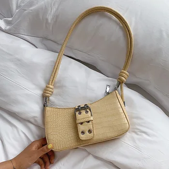 

Medieval French bag female bag 2020 new spring and summer wild retro crossbody bag fashion crocodile pattern shoulder underarm
