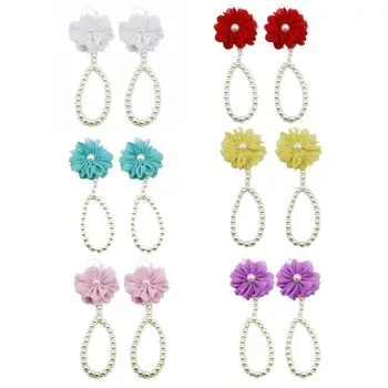 

Newborn Baby Flower Footwear Summer Sandals Barefoot Beach Style Foot Chain Bracelet Kids Accessories