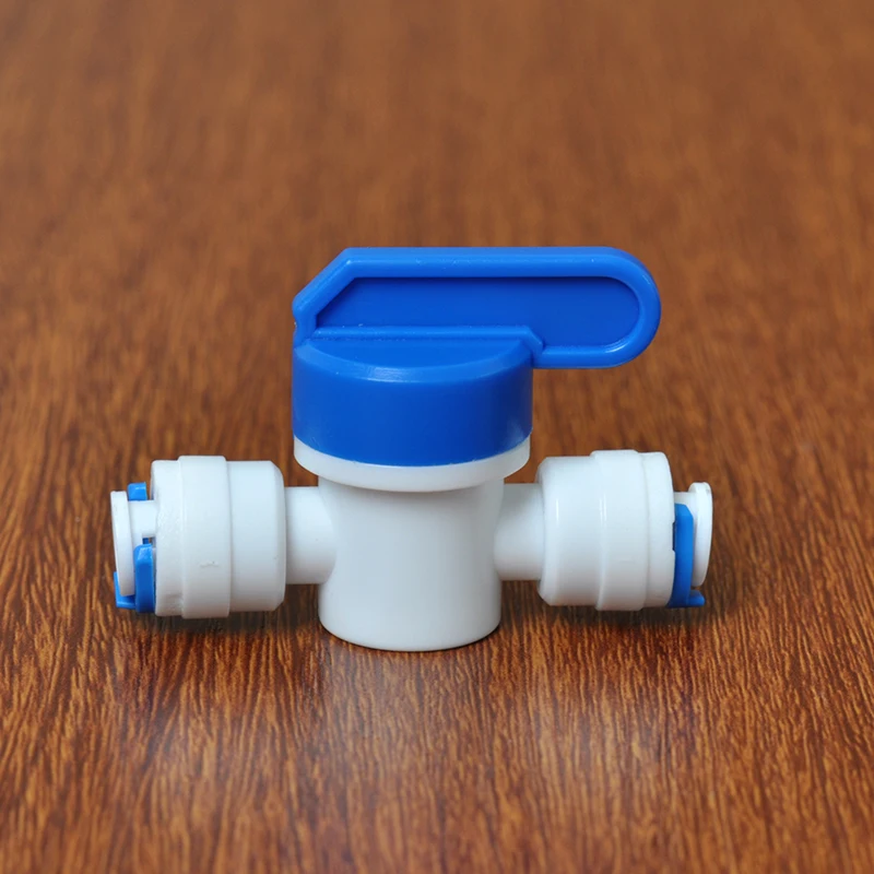 

1/4" - 1/4" OD Tube PE Pipe Fitting Hose Straight Backwash Controlled Ball Valve Aquarium RO Water Filter Reverse Osmosis System