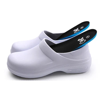 

New Men Chef Kitchen Working Slippers Garden Shoes Summer Breathable Mules Clogs Men Anti Slip Unisex Shoes Sandals