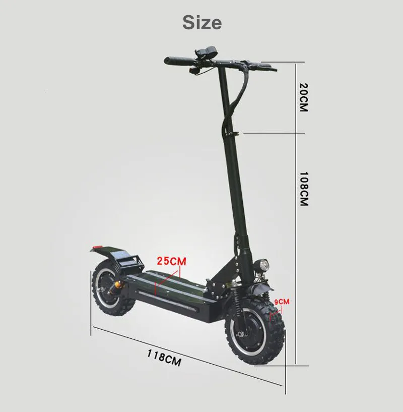 Новейший товар 1101A 11 дюймов внедорожные(SUV) 3200 Вт электрические скутеры велосипед для взрослых