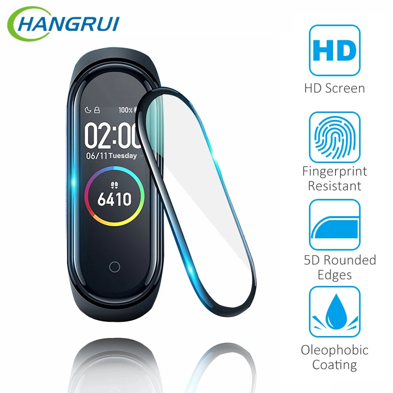 3D Защитная пленка для Xiaomi Mi Band 4 мягкая стеклянная взрывобезопасная защитная на