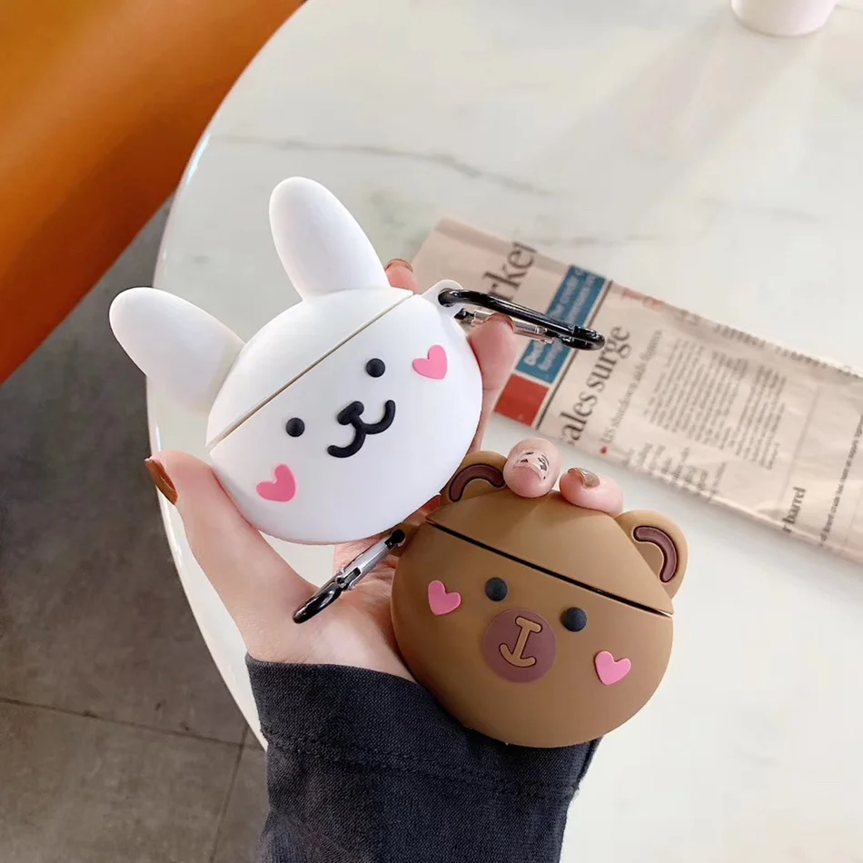 3D чехол для наушников для Airpods Pro Чехол силиконовый милый кот крокодил Мультяшные наушники/Earpods чехол для Apple Air pods Pro 3 чехол s