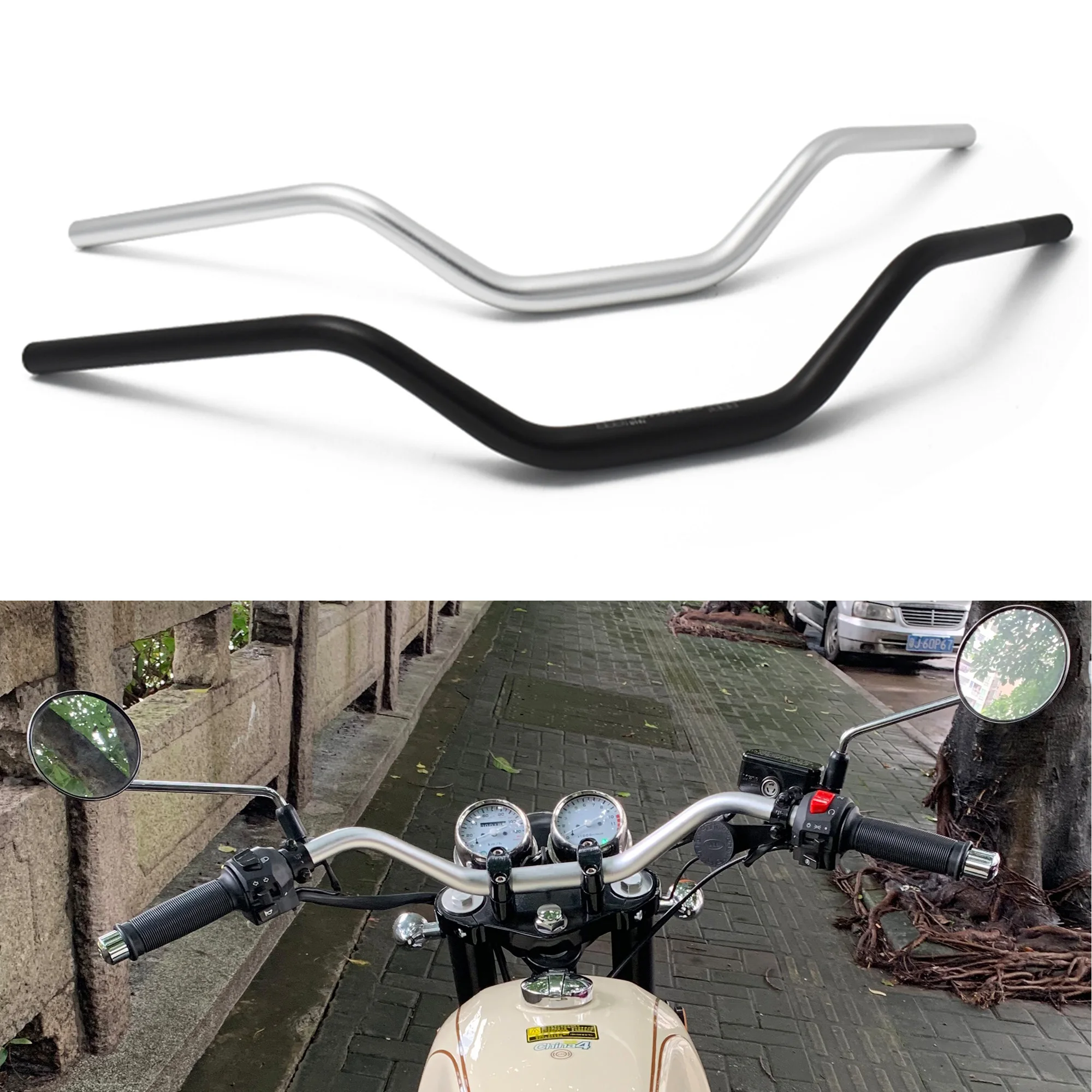 Руль для мотоцикла Renthal 28 мм руль внедорожника питбайка Benelli TRK 502X R6 Monster 696 Ninja 400