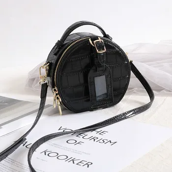 

Crossbody Retro Mini Round Bag Fashion Shoulder Lipstick Bag Mini Bag Luxury Handbags Women Bags Bags for Women 2020