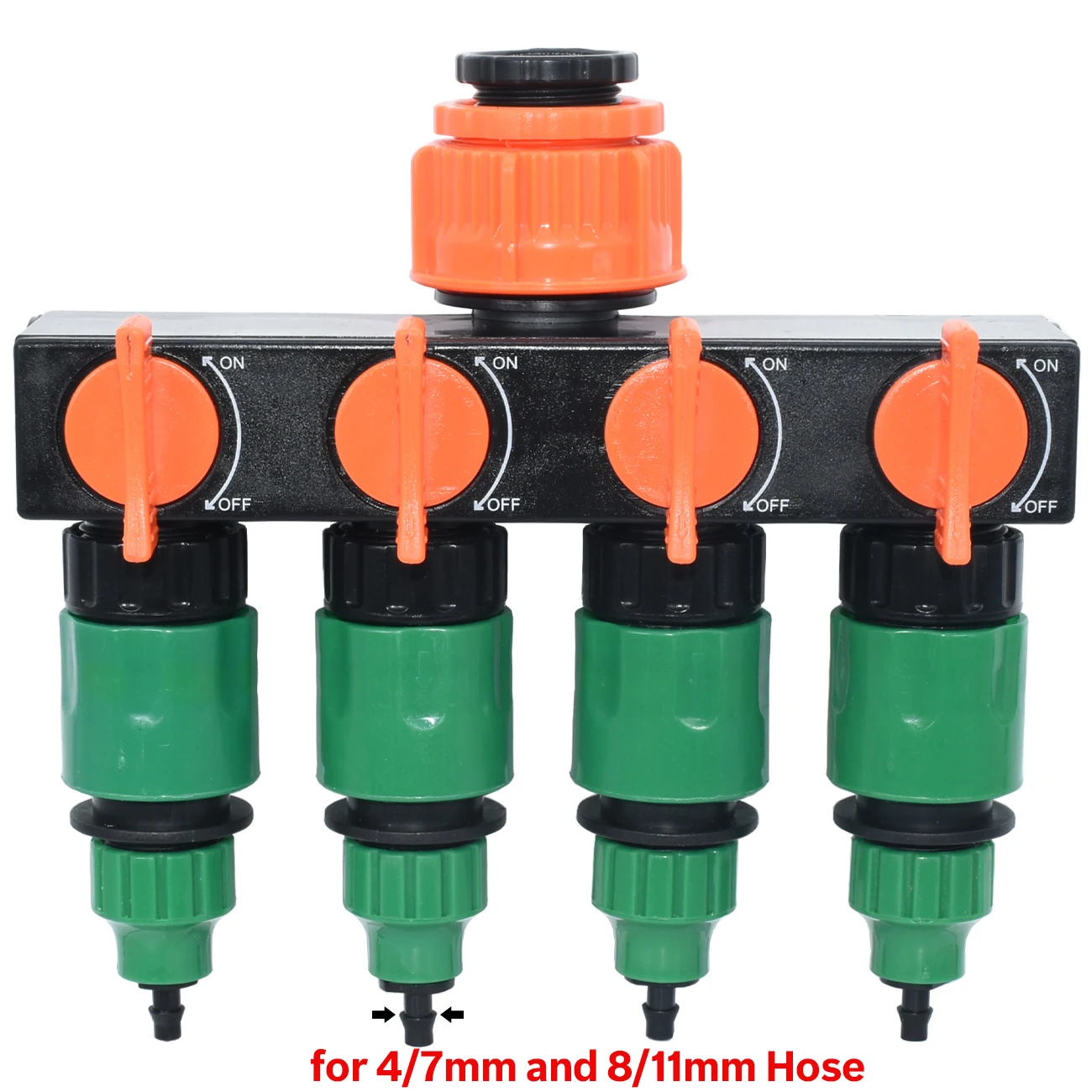 KESLA Greenhouse Garden Water Splitter 1/2 to 3/4 to 1 Connector w/ Valve to 8/11 4/7mm PVC Hose Irrigation System Fitting