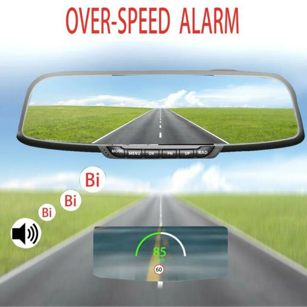 Автомобильный Мотоцикл Универсальный HUD gps превышение скорости сигнализации км/ч MPH одометр скорость метр RV запчасти аксессуары дисплей скорости
